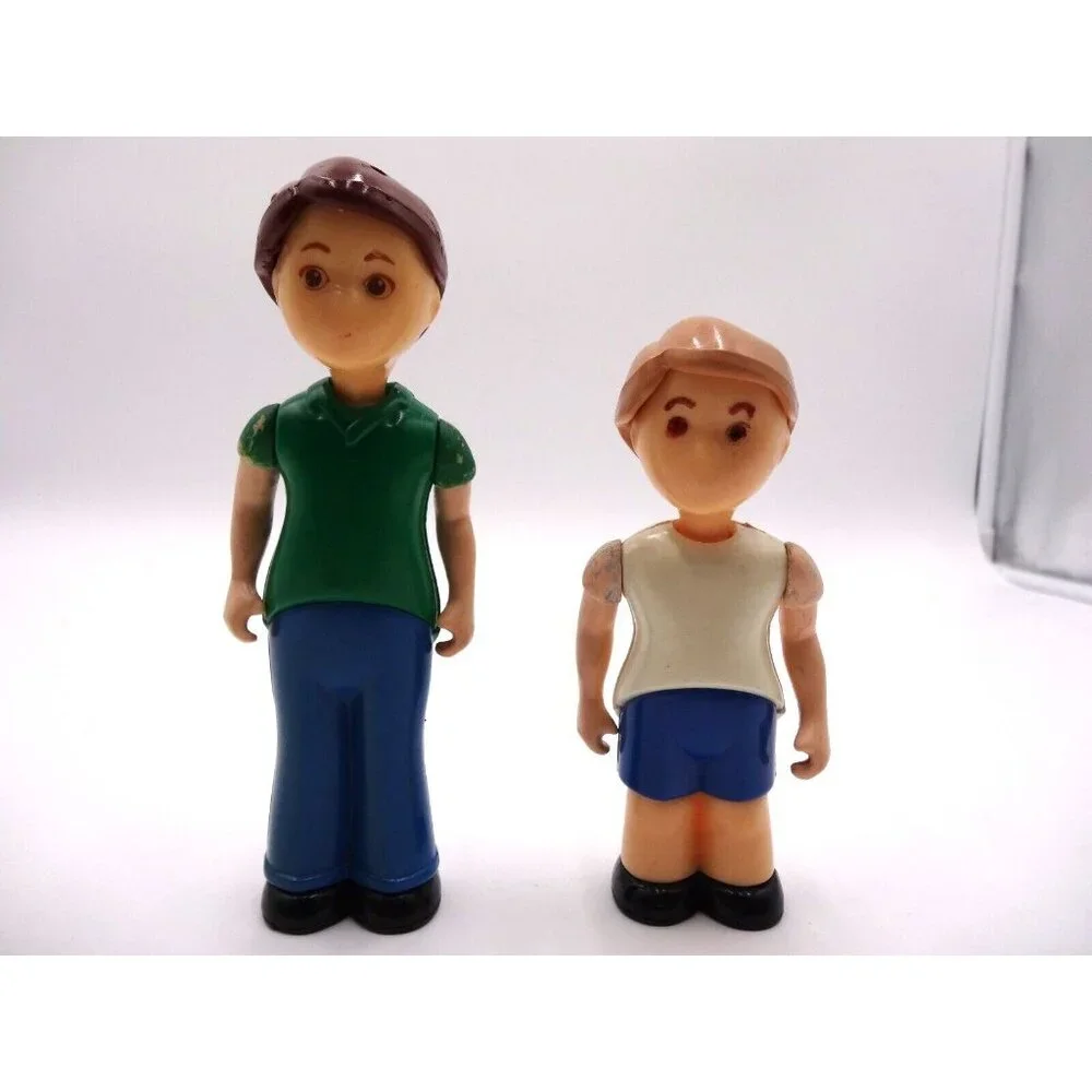 Little Tikes Dollhouse Little Boy Brother White Shirt Big Boy Brother Green Shir